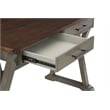 Jericho Rustic Writing Desk w/ Drawers in Slate Gray in Engineered Wood