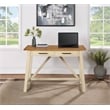 Milford Rustic Writing Desk w/ Drawers in Antique White Engineered Wood