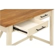 Milford Rustic Writing Desk w/ Drawers in Antique White Engineered Wood