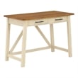Milford Rustic Writing Desk w/ Drawers in Antique White Engineered Wood