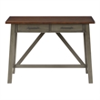 Milford Rustic Writing Desk w/ Drawers in Slate Gray Engineered Wood