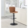 Kirkdale Adjustable Stool 2-Pack in Sand Brown Faux Leather
