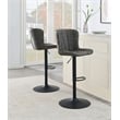 Kirkdale Adjustable Stool 2-Pack in Charcoal Faux Leather