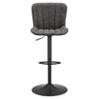 Kirkdale Adjustable Stool 2-Pack in Charcoal Faux Leather