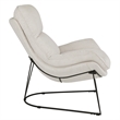 Ryedale Lounge Chair in Cream Fabric with Black Frame