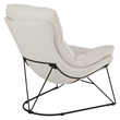 Ryedale Lounge Chair in Cream Fabric with Black Frame