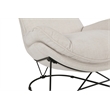 Ryedale Lounge Chair in Cream Fabric with Black Frame
