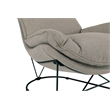 Ryedale Lounge Chair in Gray Fabric with Black Frame