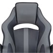 Influx Gaming Chair in Black Faux Leather with Gray Accents
