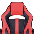 Influx Gaming Chair in Black Faux Leather with Red Accents