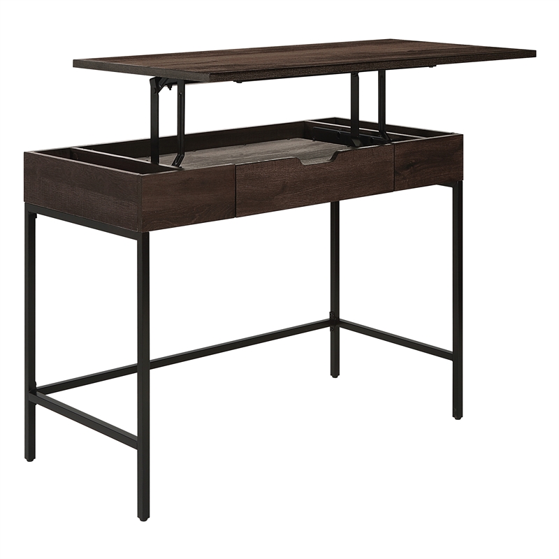 Contempo Worksmart Sit-To-Stand Desk in Ozark Ash Engineered Wood