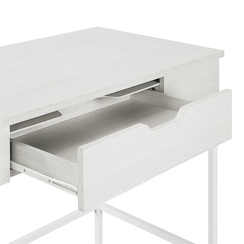 Contempo Worksmart Sit-To-Stand Desk in White Oak Engineered Wood