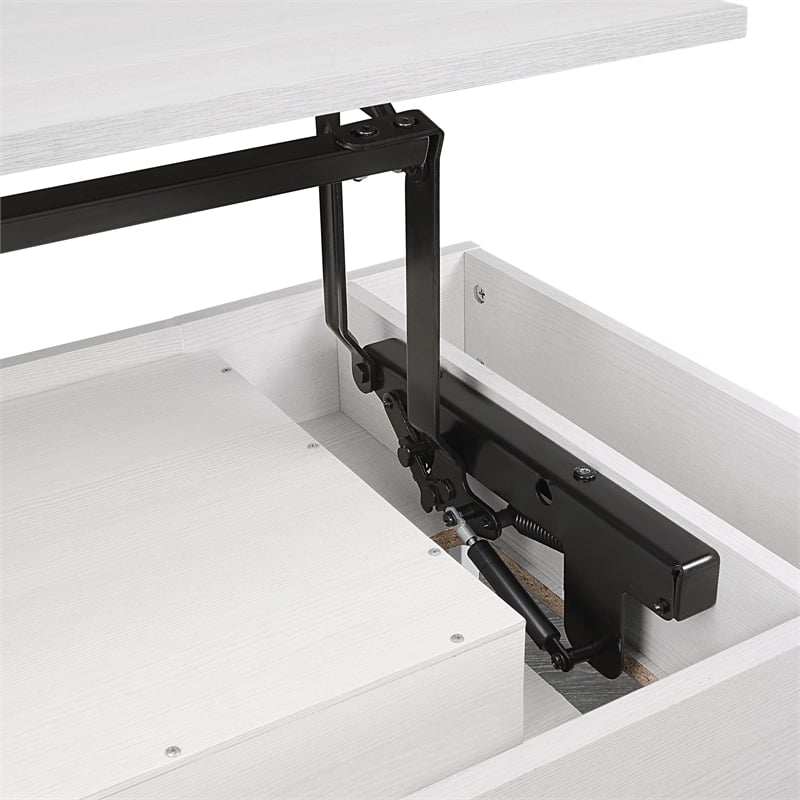 Contempo Worksmart Sit-To-Stand Desk in White Oak Engineered Wood