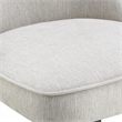 Martel Swivel Chair in Cream Herringbone Fabric with Black Legs