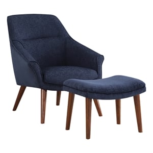 waneta chair and ottoman with medium espresso legs