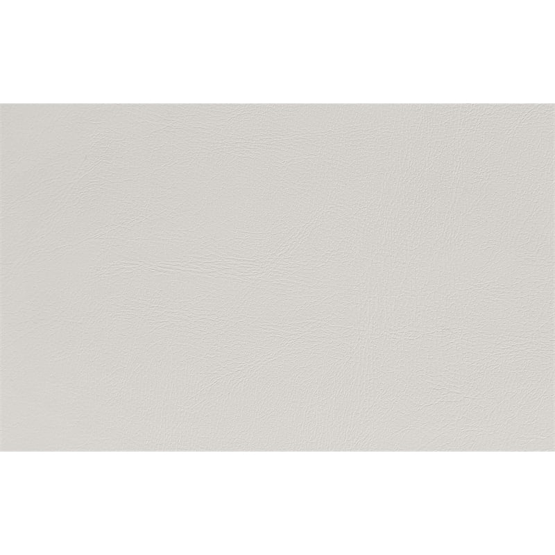 Waneta Chair and Ottoman in Cream Faux Leather with Medium Espresso Legs