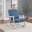 Gainsborough Rocker in Navy Fabric with Antique White Frame