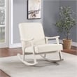 Gainsborough Rocker in Linen White Fabric with Antique White Frame