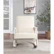 Gainsborough Rocker in Linen White Fabric with Antique White Frame