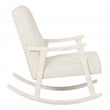 Gainsborough Rocker in Linen White Fabric with Antique White Frame