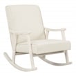 Gainsborough Rocker in Linen White Fabric with Antique White Frame