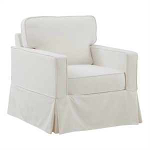 halona slipcover chair in ivory fabric