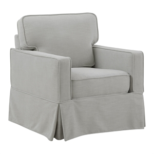 halona slipcover chair in fog gray fabric