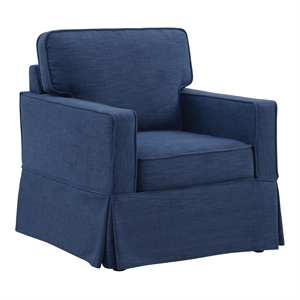 halona slipcover chair in navy fabric