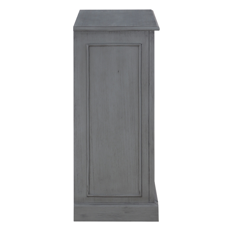 Country Meadows 2-Shelf Engineered Wood Bookcase in Plantation Gray