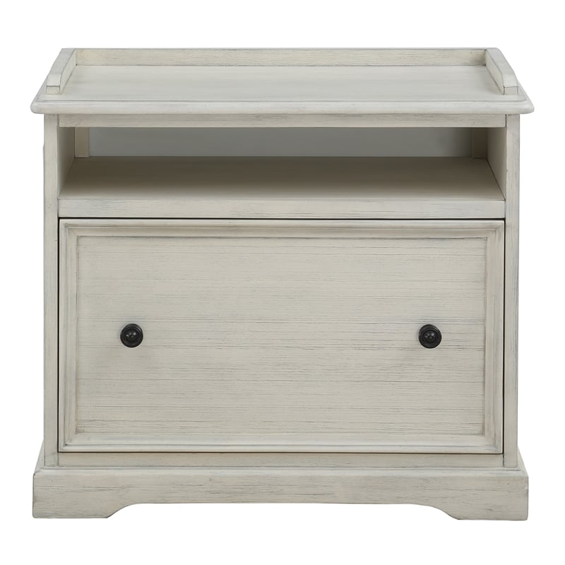 Country Meadows Engineered Wood File Cabinet in Antique White