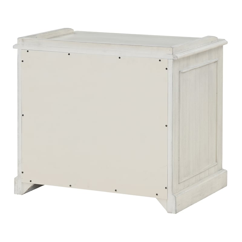 Country Meadows Engineered Wood File Cabinet in Antique White