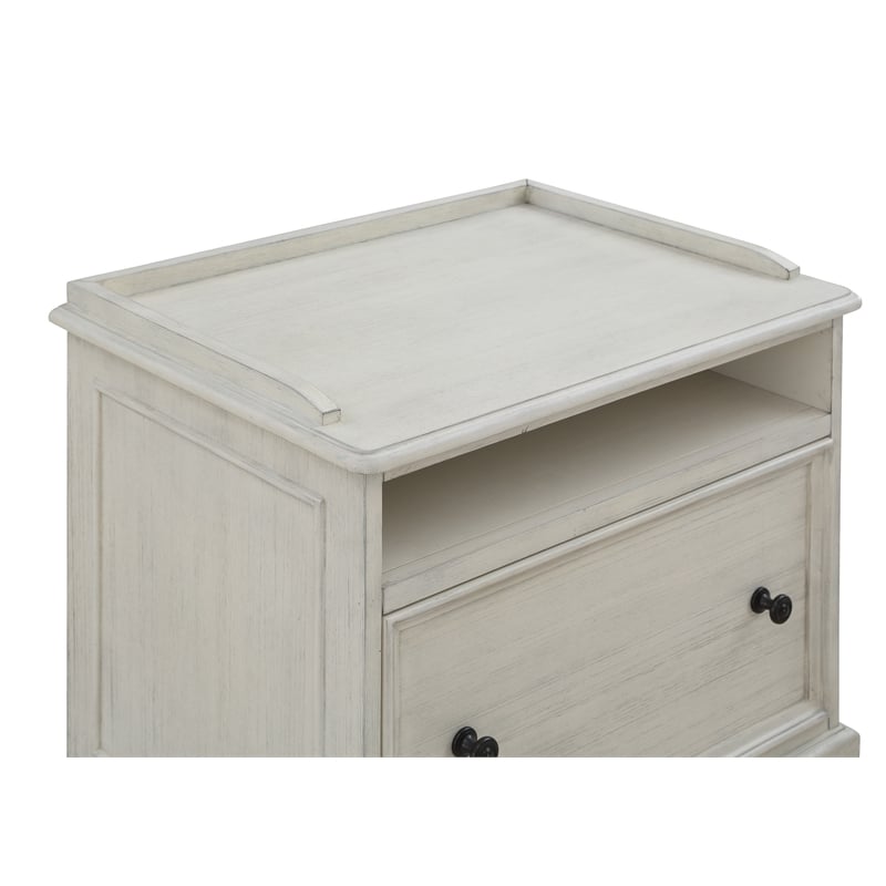 Country Meadows Engineered Wood File Cabinet in Antique White