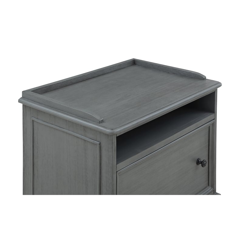 Country Meadows Engineered Wood File Cabinet in Plantation Gray