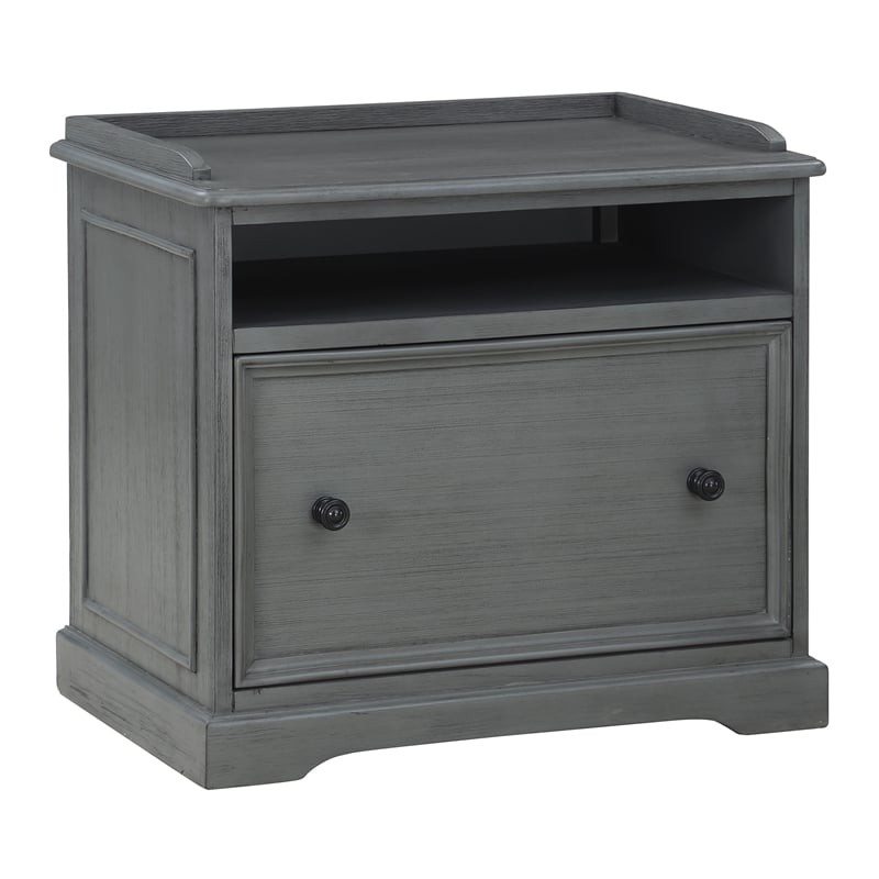 Country Meadows Engineered Wood File Cabinet in Plantation Gray