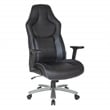 Big & Tall Bonded Leather Gaming Chair in Gray Mesh
