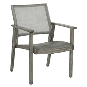 lavine cane engineered wood armchair in rustic gray frame