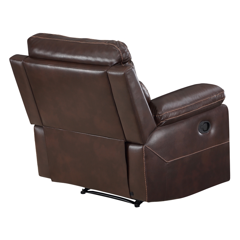 Bryson Recliner With Espresso Faux Leather