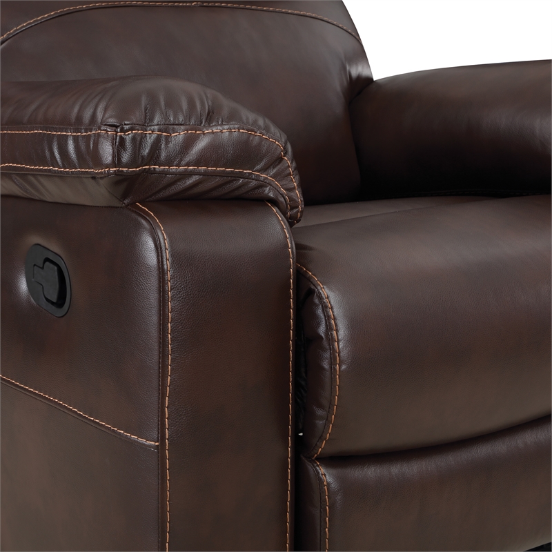 Bryson Recliner With Espresso Faux Leather