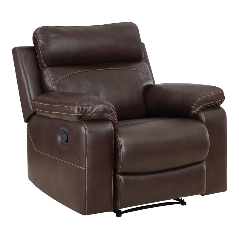 lane home solutions sunset chocolate brown rocking recliner