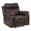 Bryson Recliner With Espresso Faux Leather