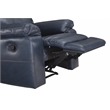 Bryson Recliner With Dark Navy Faux Leather