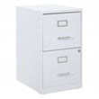 2 Drawer Locking Metal File Cabinet in White