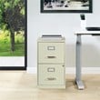 2 Drawer Locking Metal File Cabinet in Tan