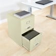 2 Drawer Locking Metal File Cabinet in Tan