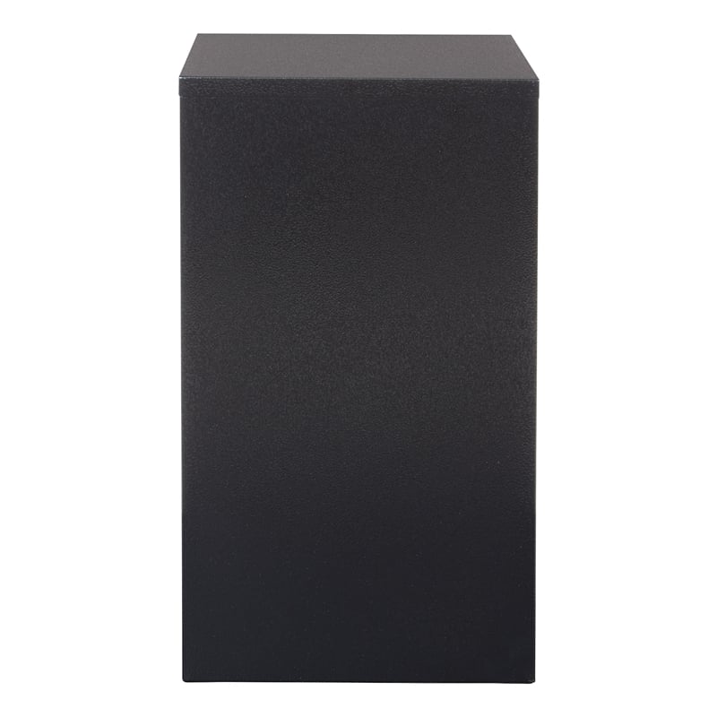 2 Drawer Locking Metal File Cabinet in Black