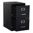 2 Drawer Locking Metal File Cabinet in Black
