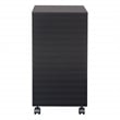 2 Drawer Mobile Locking Metal File Cabinet in Black
