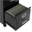 2 Drawer Mobile Locking Metal File Cabinet in Black