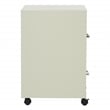 2 Drawer Mobile Locking Metal File Cabinet in Tan