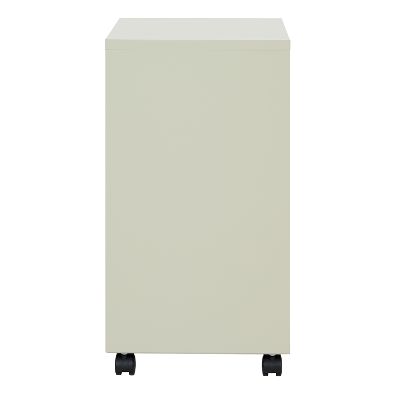 2 Drawer Mobile Locking Metal File Cabinet in Tan